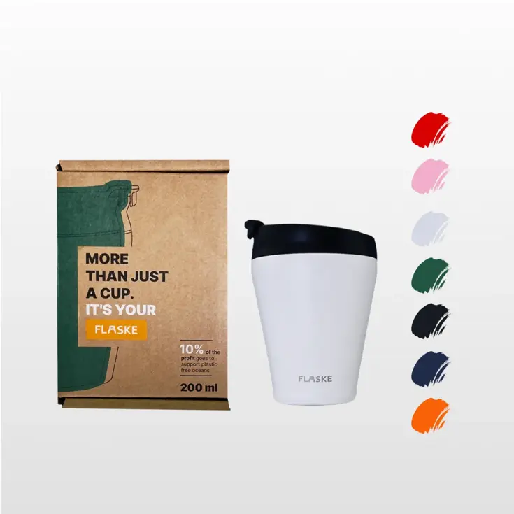 FLASKE 200ML  RVS Koffiebeker to Go