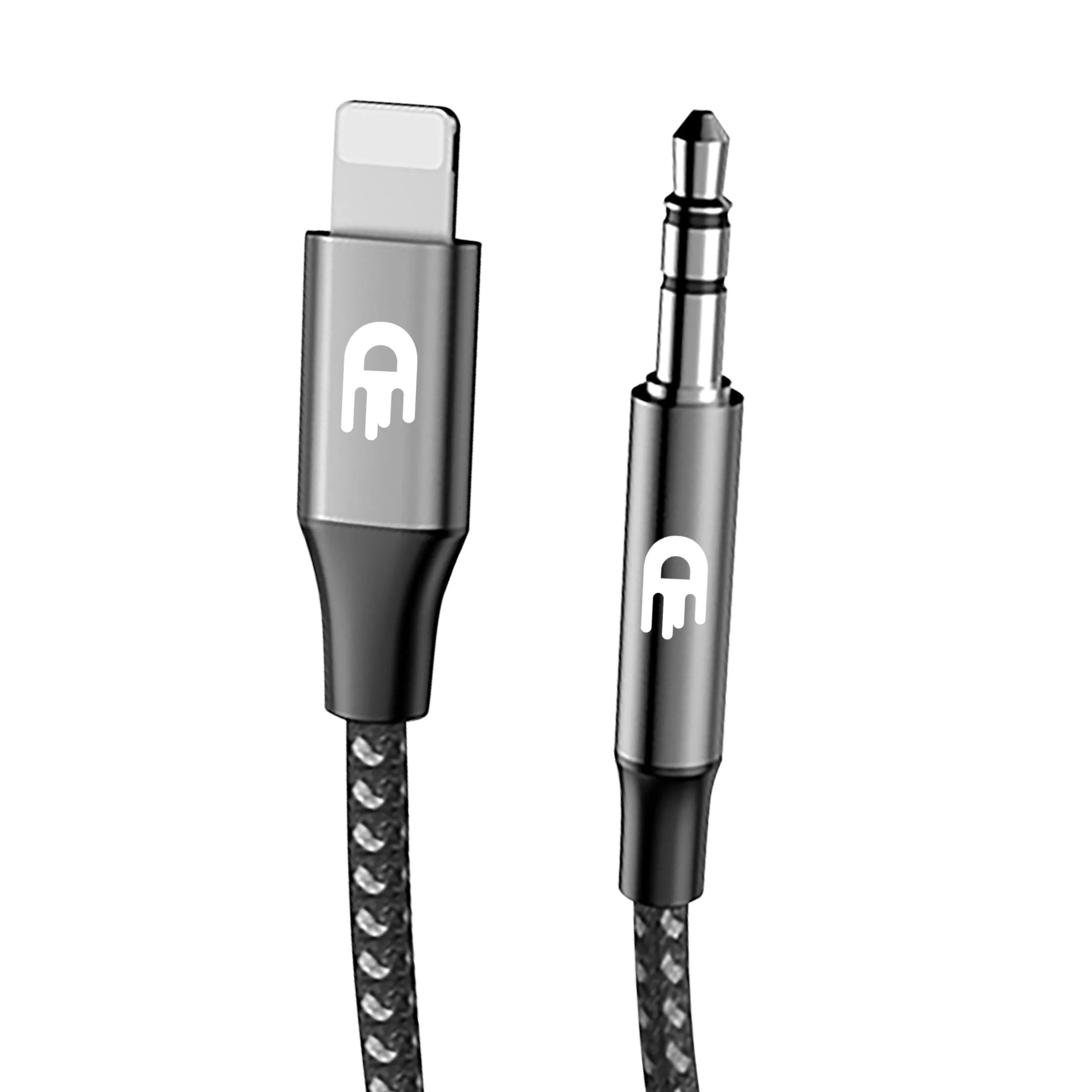 Drivv.  Lightning naar AUX Kabel  1 Meter  Gray main product image