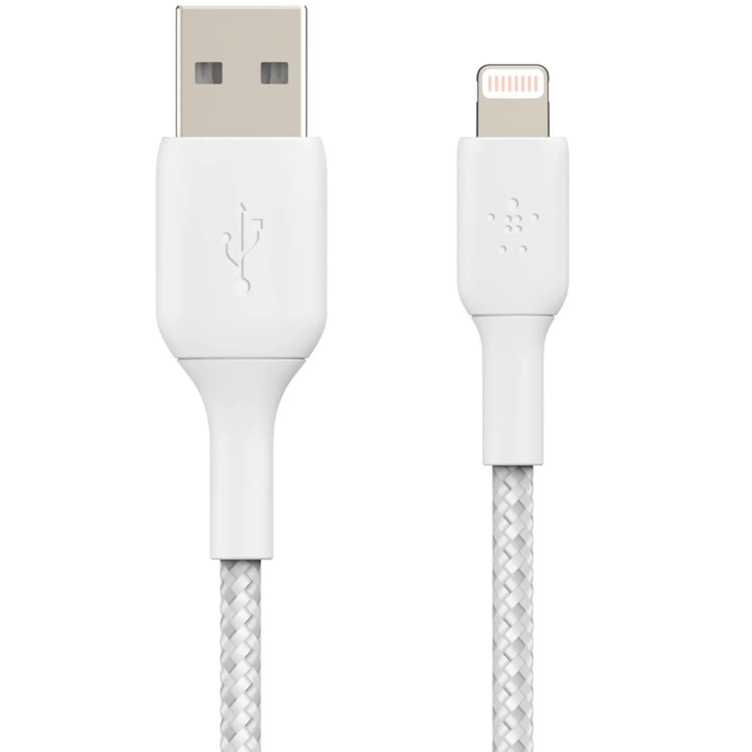 Belkin  Lightning naar USB kabel Braided  Wit main product image