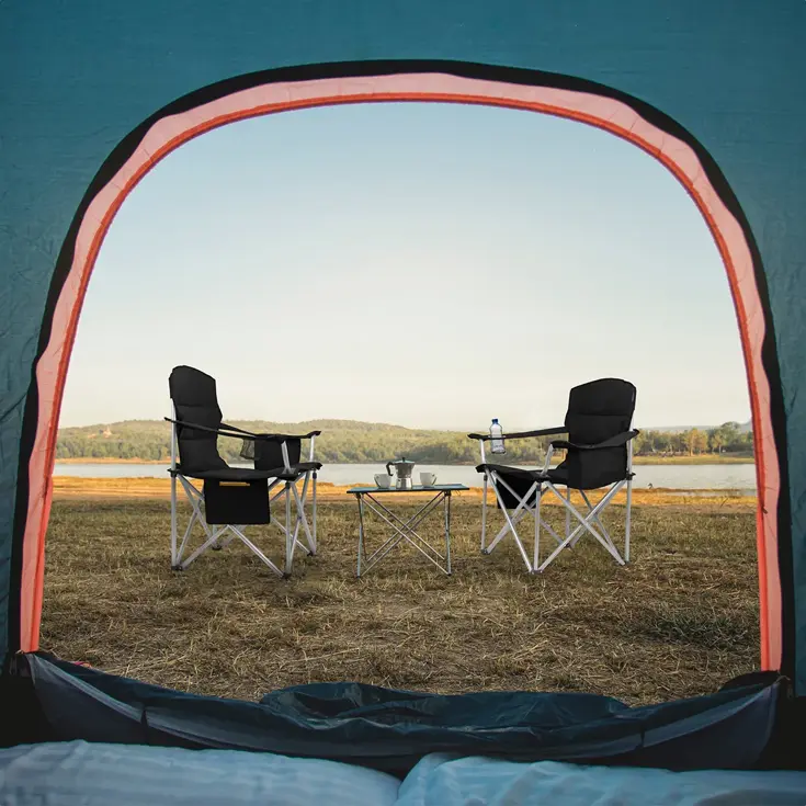 Campingstoel XL – Zwart