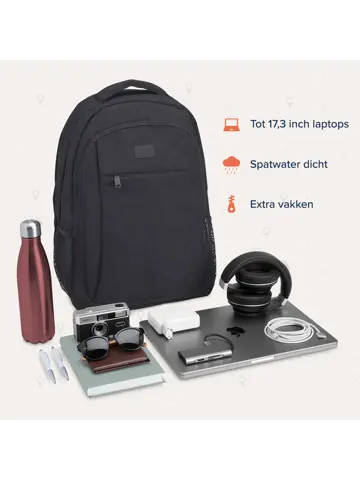 Rugtas – 36L – 17,3 Inch – Zwart