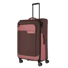 Travelite 4 wheel trolley l expandable Roze