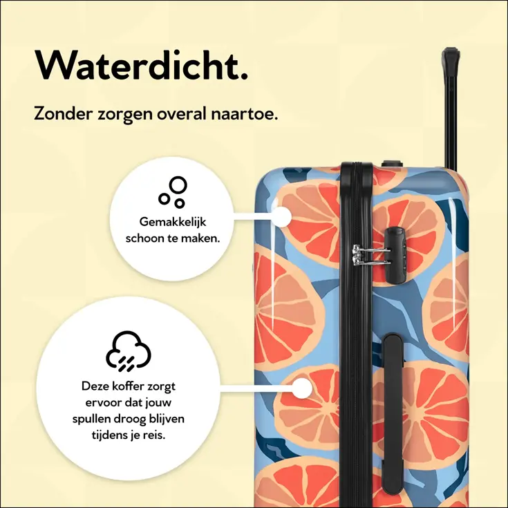 Handbagage Koffer met print - 55cm