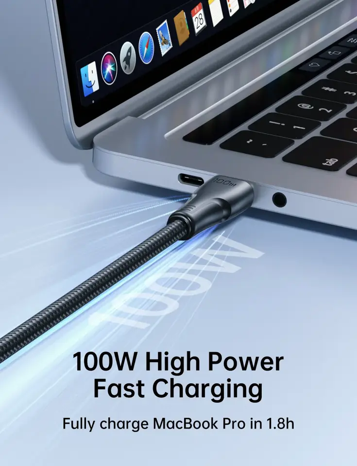 Nylon USB-C Kabel - 1.2m