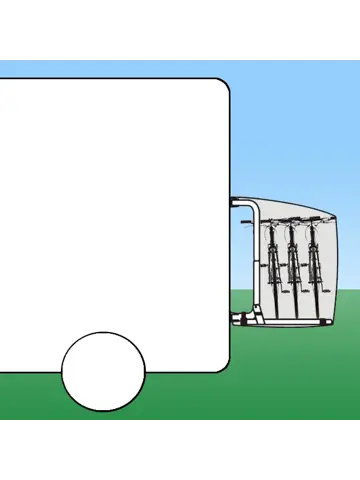 STAR fietsdragerhoes + Gevarenbordhouder