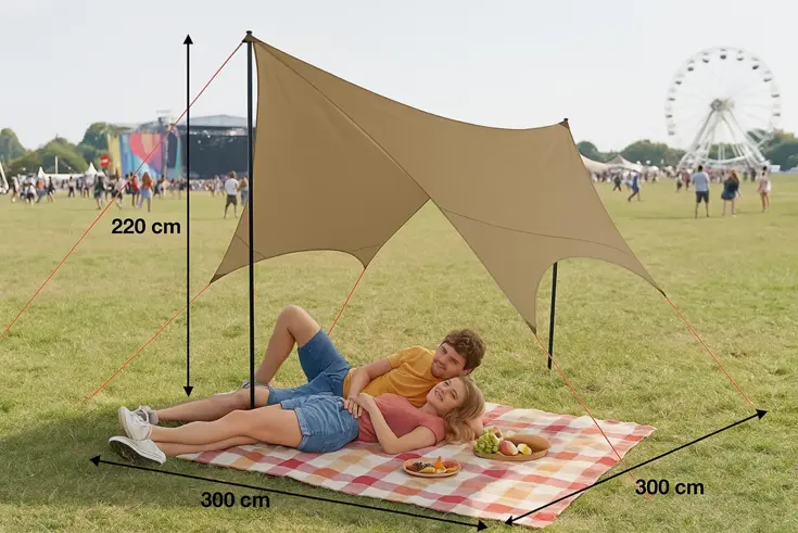 Tarp - 300x300x220 cm - Schaduwdoek -