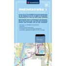 Kompass fietskaart Fietsroute 1 Rijn