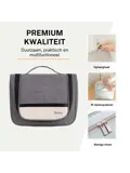 Toilettas met haak – Travel organizer – Grijs