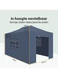 Partytent met Zijwanden – 3x4.5 m – Donkerblauw