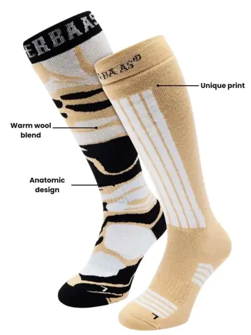 2 paar - Dames - Skisokken