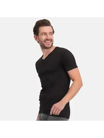 VELO - 2 V-hals T-shirts Bamboo Basics