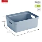 Sigma home - Opbergbox - 24L blauw - 4-delig