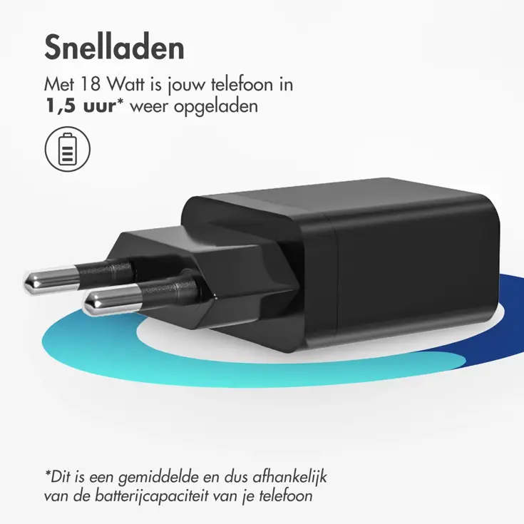 imoshion 18W Oplader USB-A - Zwart