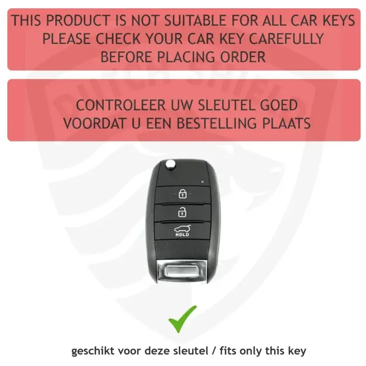Metalen Sleutelhoesje voor Kia grijs B3