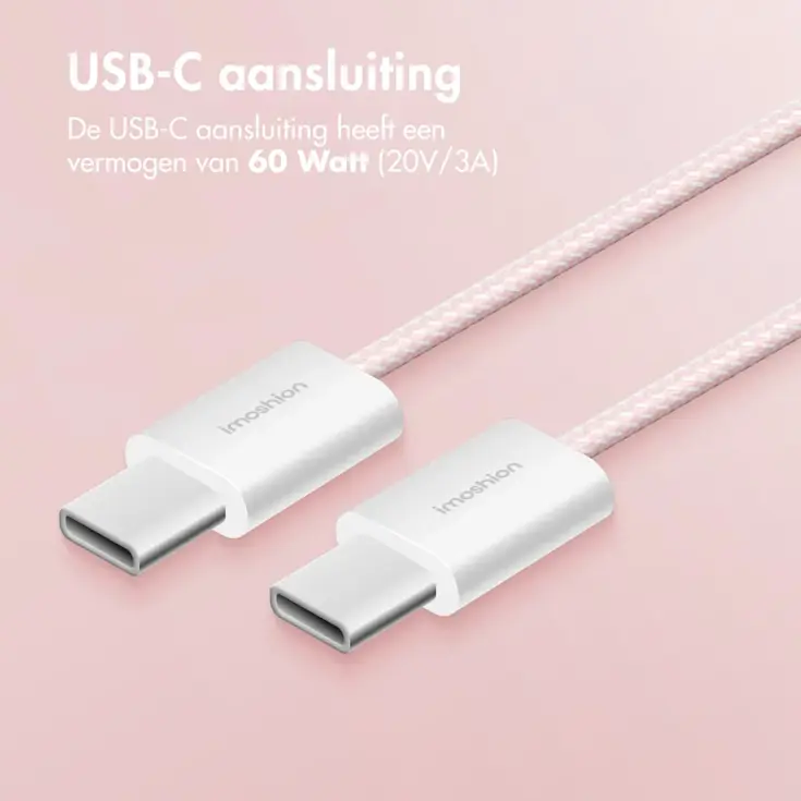imoshion USB-C naar USB-C kabel 2 meter