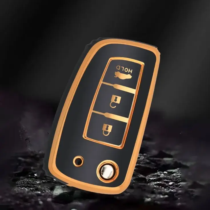 TPU Sleutelhoesje voor Nissan goud B3B