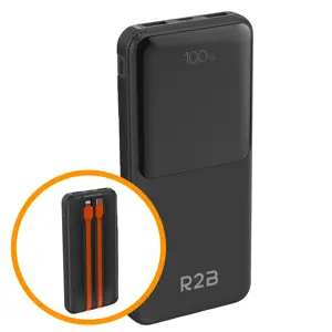 Powerbank 10000 mAh met Ingebouwde Kabels