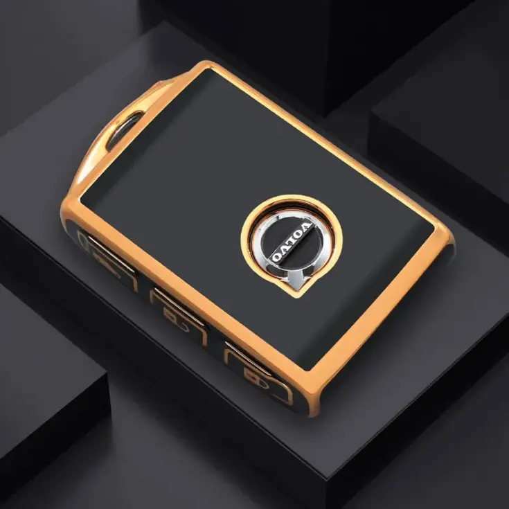 TPU Sleutelhoesje voor Volvo goud