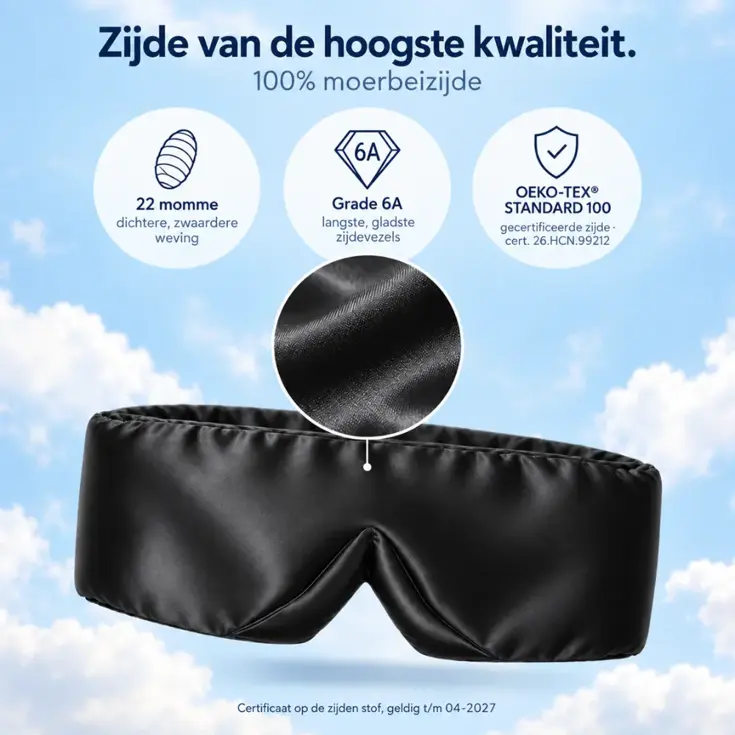 Zijden Slaapmasker - Verduisterend - Verstelbaar