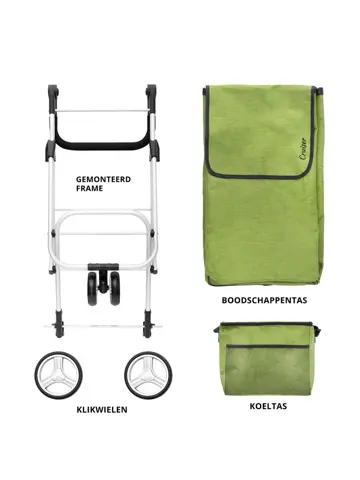 3 Wheel Boodschappenwagen 62L