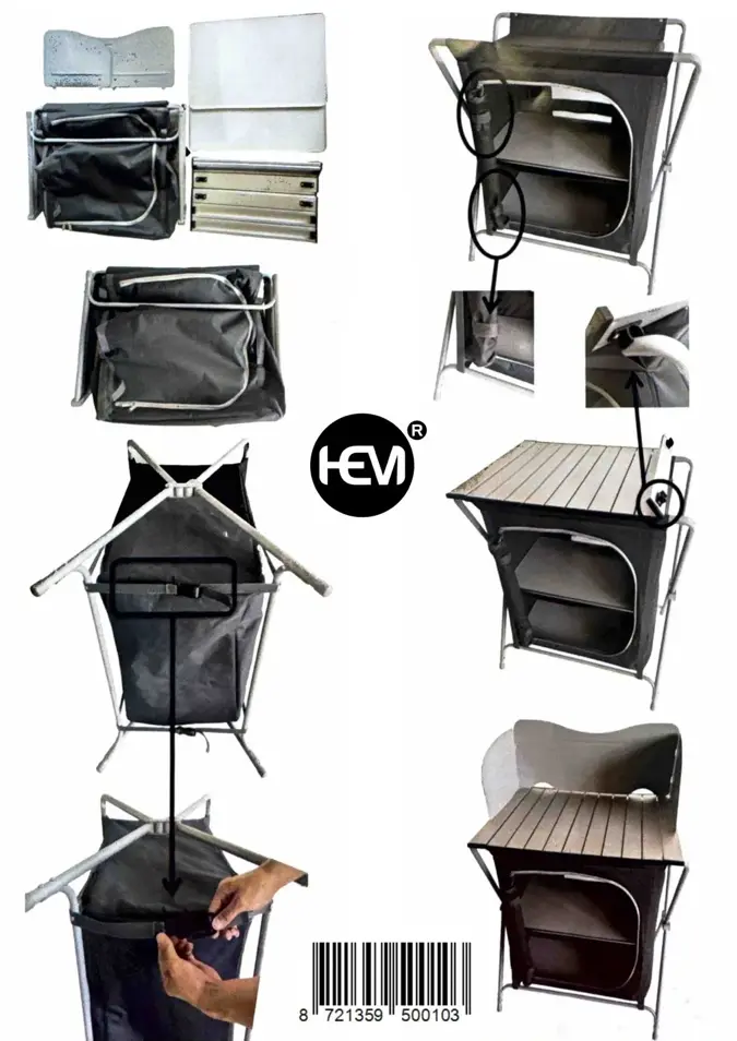 Campingkeuken - Inklapbare Kast - Hem