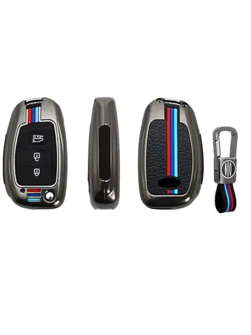 Metalen Sleutelhoesje voor Hyundai grijs B3