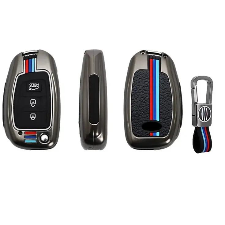 Metalen Sleutelhoesje voor Hyundai grijs B3