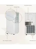 Mobiele airco met afstandsbediening -  9000 BTU