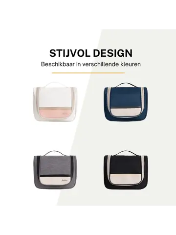 Toilettas met haak – Travel organizer – Grijs