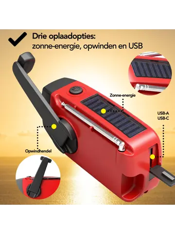 Noodradio - Radio Met Accu Batterij