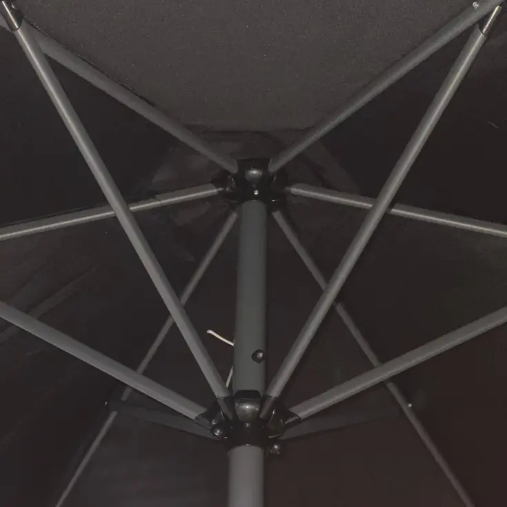 Parasol Zwart Ø3m + Hoes en lichte Voet