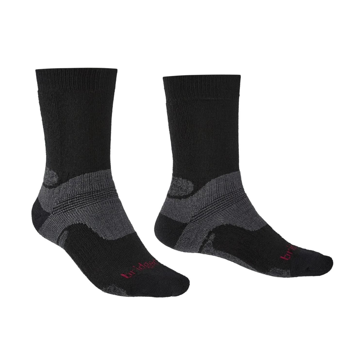 Bridgedale  Hike Midweight Merino Crew Heren  Zwart