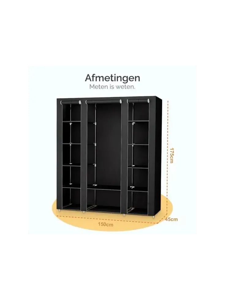 Opvouwbare Kledingkast 175x150x45cm