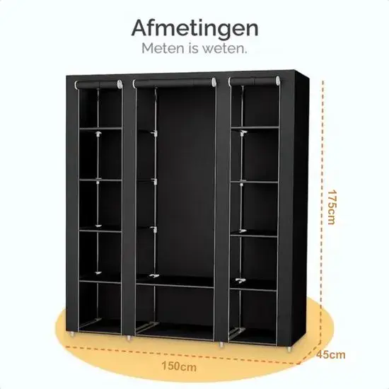 Opvouwbare Kledingkast 175x150x45cm