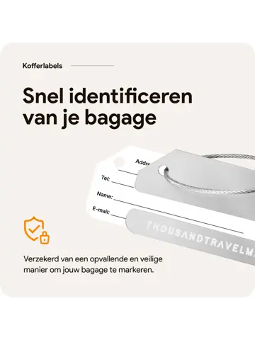 Aluminium kofferlabels – 5 stuks