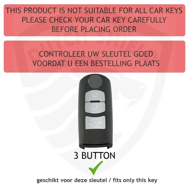 TPU Sleutelhoesje voor Mazda goud A3