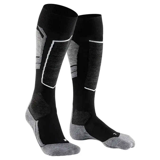 FALKE - SK4 Ski Kniekous Zwart/grijs - Heren