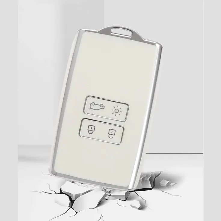 TPU Sleutelhoesje voor Mitsubishi wit A4