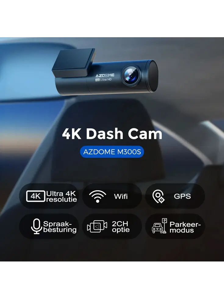 M300S 4K 2CH Dual Wifi GPS 64gb dashcam