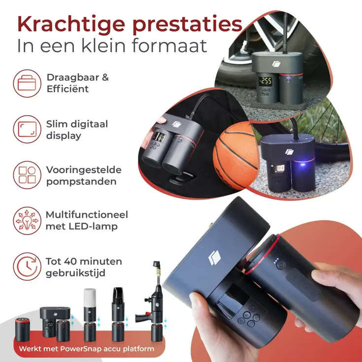 PowerSnap 12V Draadloze Bandenpomp 150psi