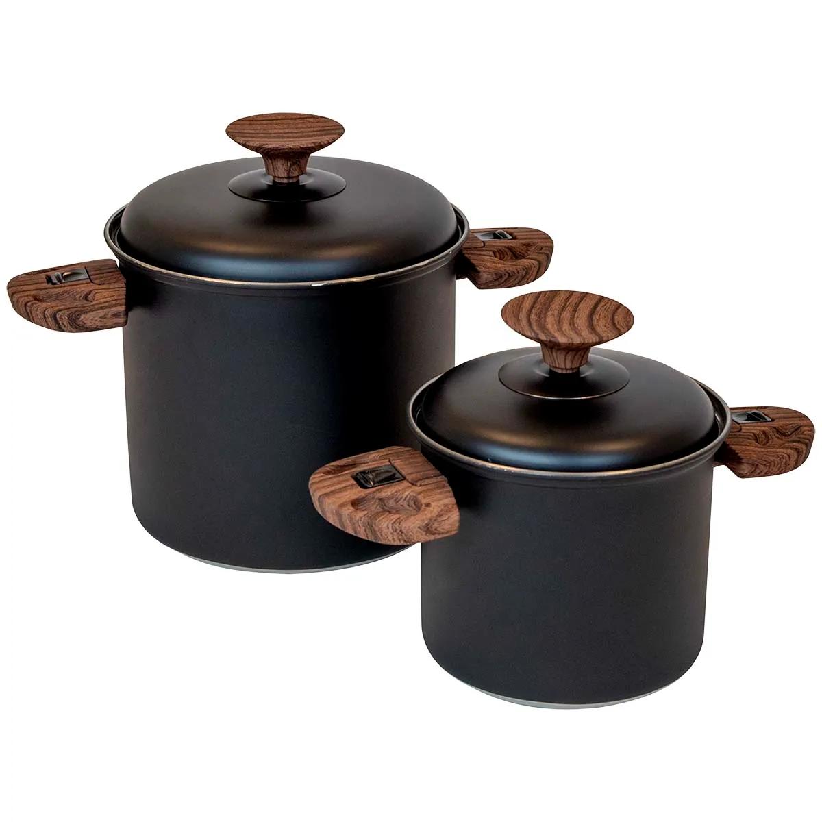 Bo-camp  Pannenset Hading Compact 2 RVS  Zwart