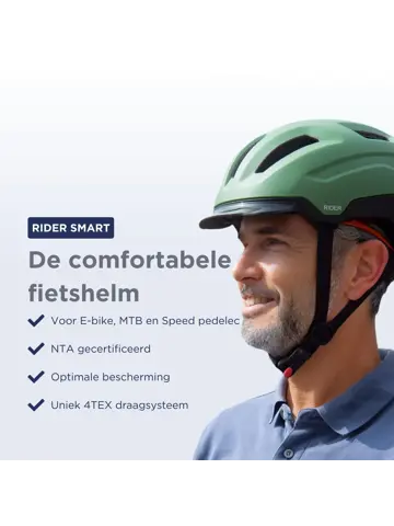 RIDER SMART fietshelm met zonneklep