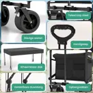 Bolderkar Opvouwbaar XL met Dak