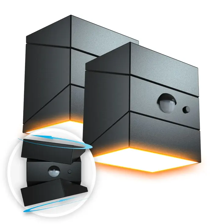 Solar Wandlamp - TwistCube - 2 stuks