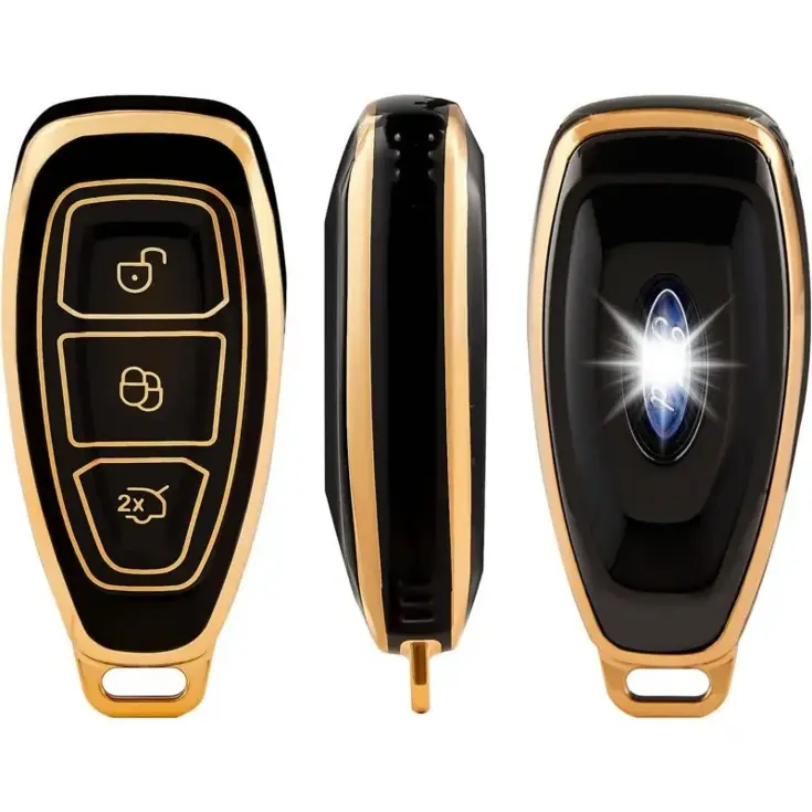 TPU Sleutelhoesje voor Ford goud K3