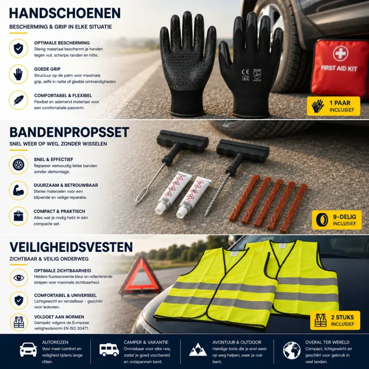 Veilig Onderweg Pakket Voorbereid Op Reis