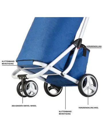 3 Wheel Boodschappenwagen 62L