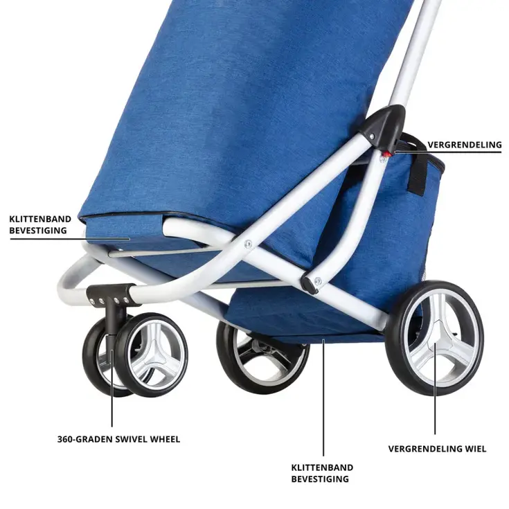3 Wheel Boodschappenwagen 62L