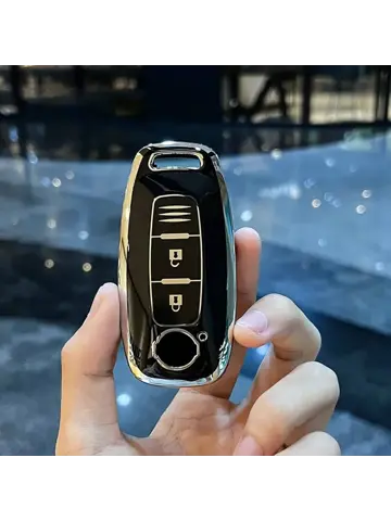 TPU Sleutelhoesje voor Nissan zwart D2