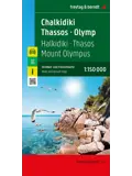 Wegenkaart Chalkidiki, Thasos, Olympus